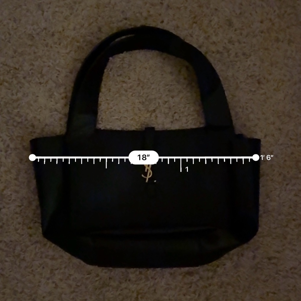YSL Black Leather Tote Bag - Picture 7 of 8